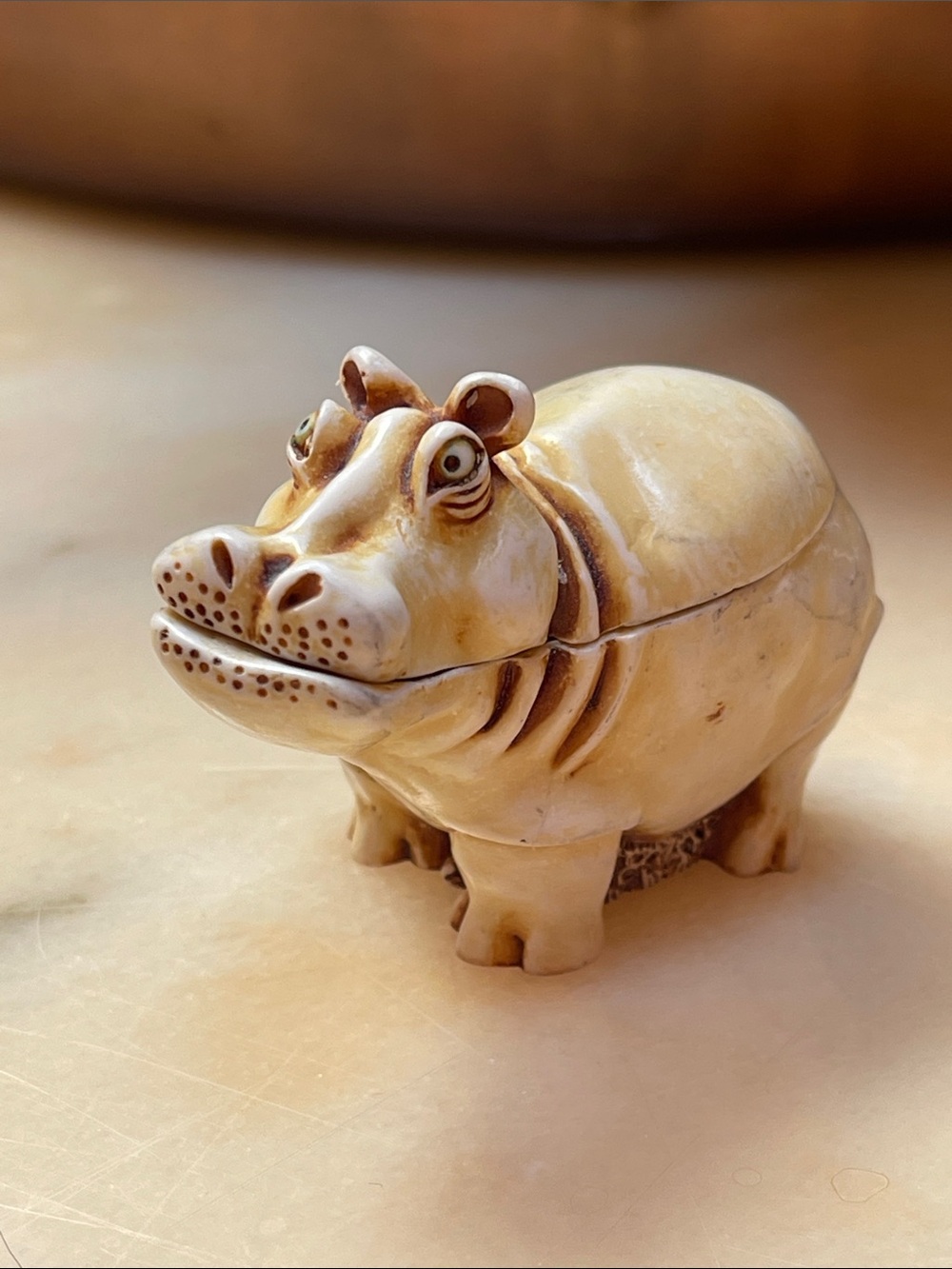 Harmony Kingdom “It’s a Fine Day” hippo trinket box - HK-TL9016